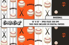 Baseball Sport Digital Paper, baseball graphic illustrations Product Image 1
