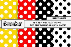Happy Mouse Digital Papers, scrapbooking backgrounds designs Product Image 1