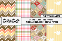 Easter Day Digital Paper, easter day background illustration Product Image 1