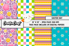 Easter Day Digital Paper, easter day background illustration Product Image 1
