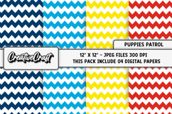 Puppies Patrol Digital Papers, scrapbook backgrounds designs Product Image 1