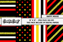 Happy Mouse Digital Papers, scrapbooking backgrounds designs Product Image 1