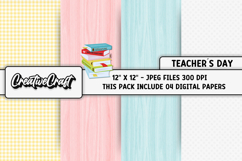 Teachers Digital Paper, school scrapbook backgrounds designs Product Image 1