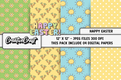 Easter Day Digital Paper, easter day background illustration Product Image 1
