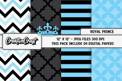 Royal Prince Digital Paper, royal prince digital scrapbook Product Image 1