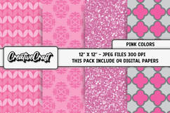 Pink Colors Digital Papers, pink colors backgrounds designs Product Image 1