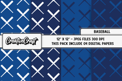 Baseball Sport Digital Paper, baseball graphic illustrations Product Image 1