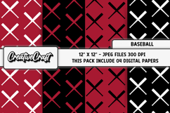Baseball Sport Digital Paper, baseball graphic illustrations Product Image 1