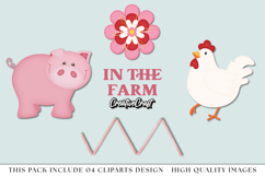 Animal Farm Clipart, animal farm graphics png, illustrations Product Image 1
