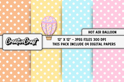 Hot Air Balloon Digital Papers, scrapbook background designs Product Image 1