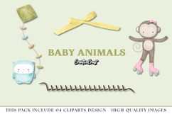 Baby Animals png clipart, baby graphics, animal illustration Product Image 1