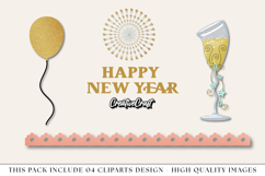 New Year png Clipart - Party, Balloons &amp; Fireworks Product Image 1