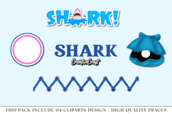 Nautical Shark png clipart, nautical printable illustration Product Image 1