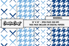 Baseball Sport Digital Paper, baseball graphic illustrations Product Image 1