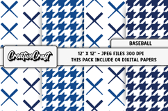 Baseball Sport Digital Paper, baseball graphic illustrations Product Image 1