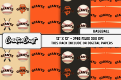 Baseball Sport Digital Paper, baseball graphic illustrations Product Image 1