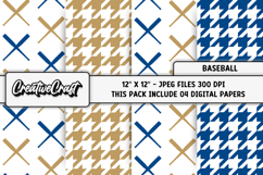 Baseball Sport Digital Paper, baseball graphic illustrations Product Image 1