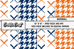 Baseball Sport Digital Paper, baseball graphic illustrations Product Image 1