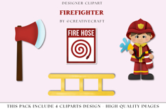 Firefighter Clipart, firefighter graphics, illustrations Product Image 1