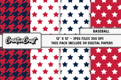 Baseball Sport Digital Paper, baseball graphic illustrations Product Image 1