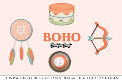 Tribal Boho Clip Art, tribal graphic, boho illustrations Product Image 1