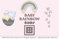 Baby Rainbow png clipart, baby shower rainbow illustrations Product Image 1