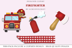 Firefighter Clipart, firefighter graphics, illustrations Product Image 1
