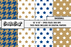Baseball Sport Digital Paper, baseball graphic illustrations Product Image 1