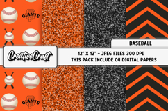 Baseball Sport Digital Paper, baseball graphic illustrations Product Image 1