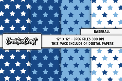 Baseball Sport Digital Paper, baseball graphic illustrations Product Image 1