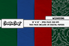 Wizard Magic School Digital Paper, magic school illustration Product Image 1