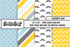 Fathers Day digital paper, fathers day graphic, illustration Product Image 1