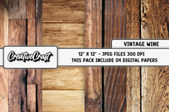 Vintage Wine Digital Paper, junk journal digital scrapbook Product Image 1