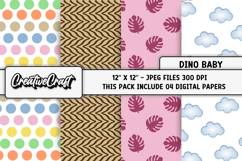 Dinosaurs Digital Papers, scrapbooking backgrounds designs Product Image 1