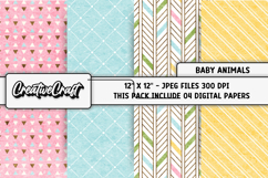 Baby Digital Paper, baby shower digital scrapbook , graphics Product Image 1