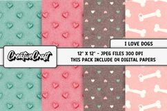 Pet Dog Digital Papers, digital scrapbooking designs Product Image 1