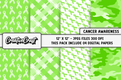 Lymphoma Cancer Awareness Digital Papers, digital scrapbook Product Image 1