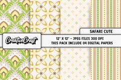 Safari Digital Papers, animal print backgrounds designs Product Image 1