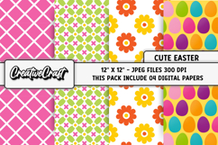 Easter Day Digital Paper, happy easter graphic, illustration Product Image 1