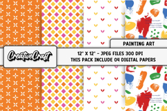 Back To School Digital Paper, school supplies, illustrations Product Image 1