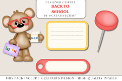 Back to School Clip Arts, school supplies, school graphics Product Image 1