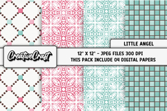 Baptism Angel Digital Paper, scrapbook, backgrounds designs Product Image 1