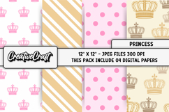 Princess Digital Papers, princess digital scrapbook graphics Product Image 1