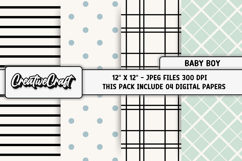 Baby Boy Digital Paper, baby boy graphics, baby illustration Product Image 1