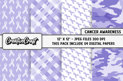 Esophageal Cancer Awareness Digital Papers, illustrations Product Image 1