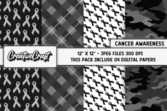 Melanoma Cancer Awareness Digital Papers, digital scrapbook Product Image 1