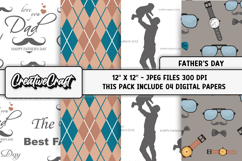 Fathers Day digital paper, fathers day graphic, illustration Product Image 1