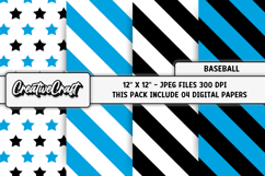 Baseball Sport Digital Paper, baseball graphic illustrations Product Image 1