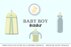 Baby Boy Clip Art, baby shower graphics, baby illustrations Product Image 1