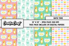 Rubber Duck Digital Paper, baby graphics, baby illustrations Product Image 1